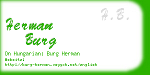 herman burg business card